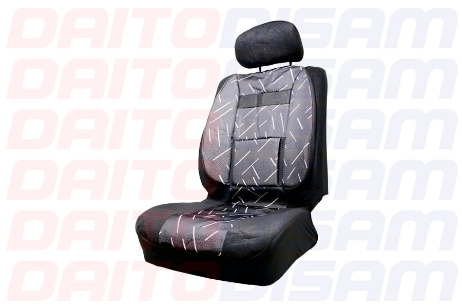 FUNDA CUBRE ASIENTO JGO 8 PZAS NEG/BLAN