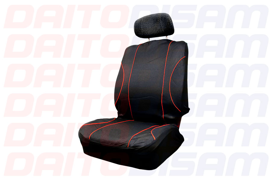 FUNDA CUBRE ASIENTO JGO 8 PZAS NEG/ROJ