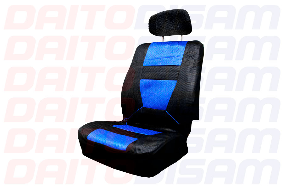 FUNDA CUBRE ASIENTO JGO 8 PZAS NEGR/AZUL