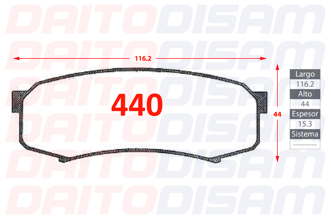 PASTILLAS FRENO TRASERA (440)