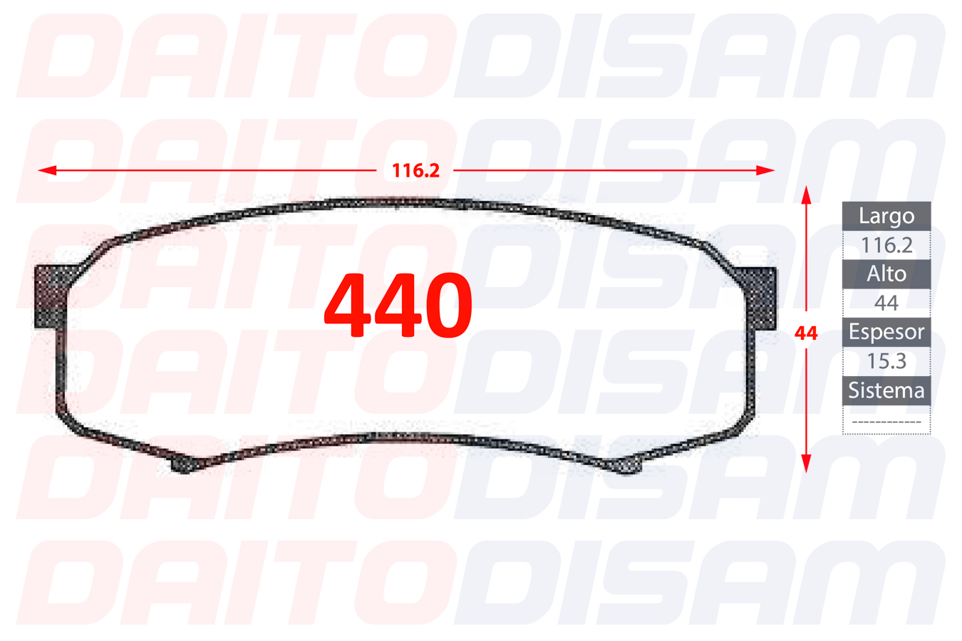 PASTILLAS FRENO TRASERA (440)