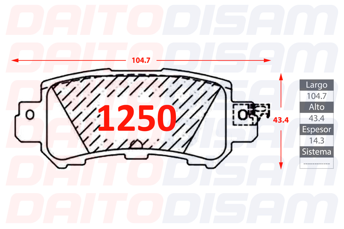 PASTILLAS FRENO TRASERA (1250)