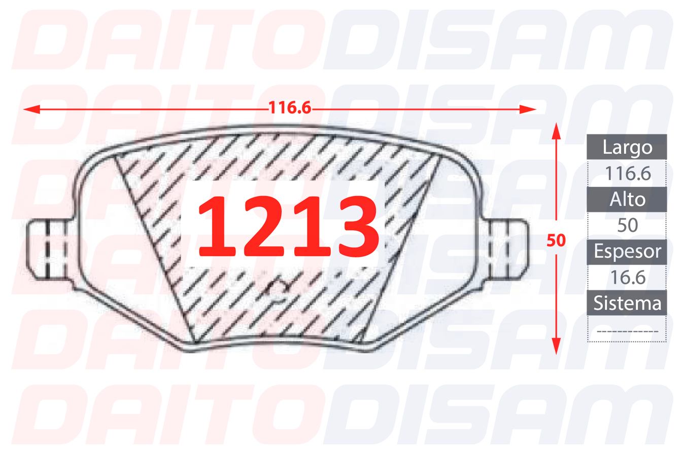 PASTILLAS FRENO TRASERA (1213)