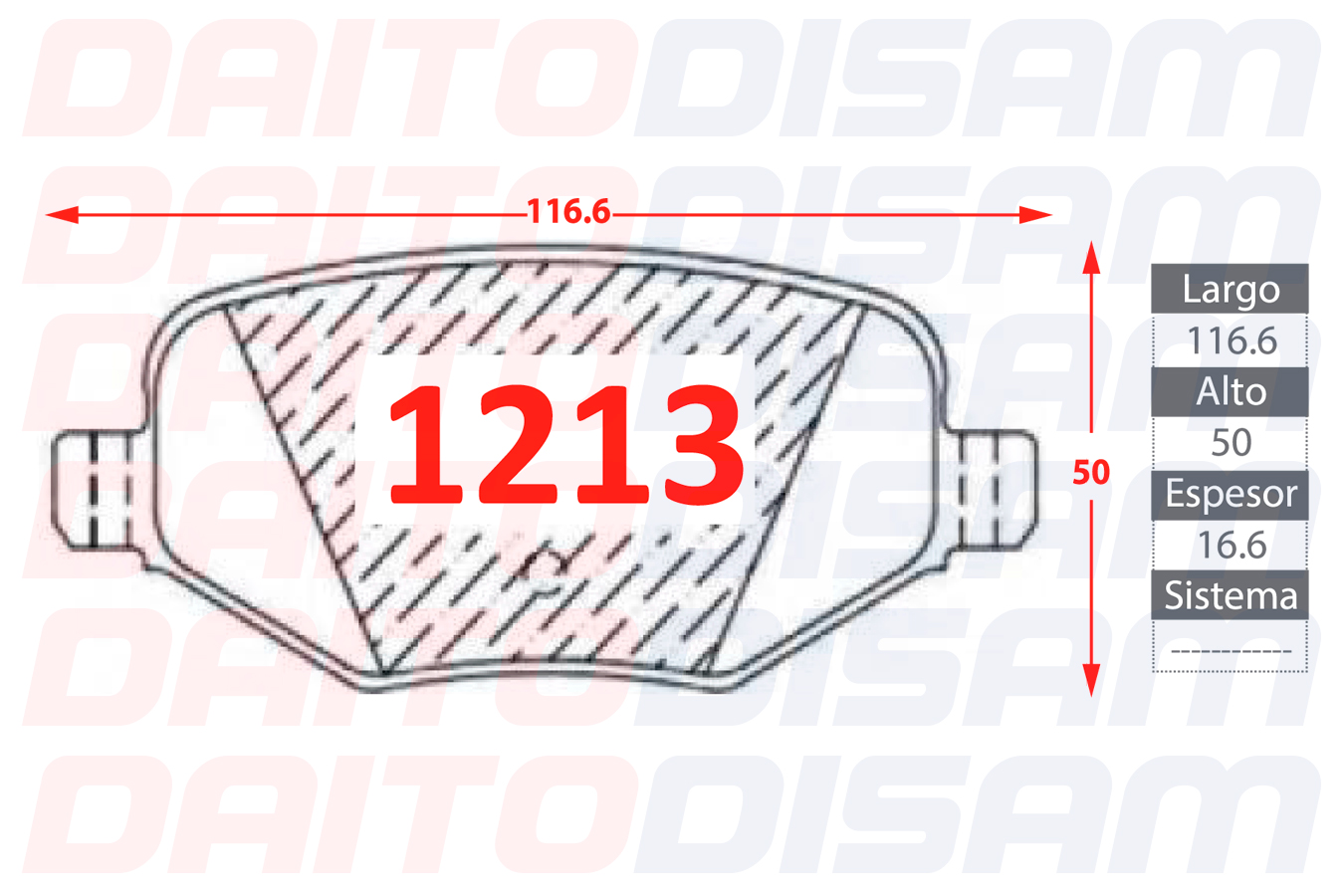 PASTILLAS FRENO TRASERA (1213)
