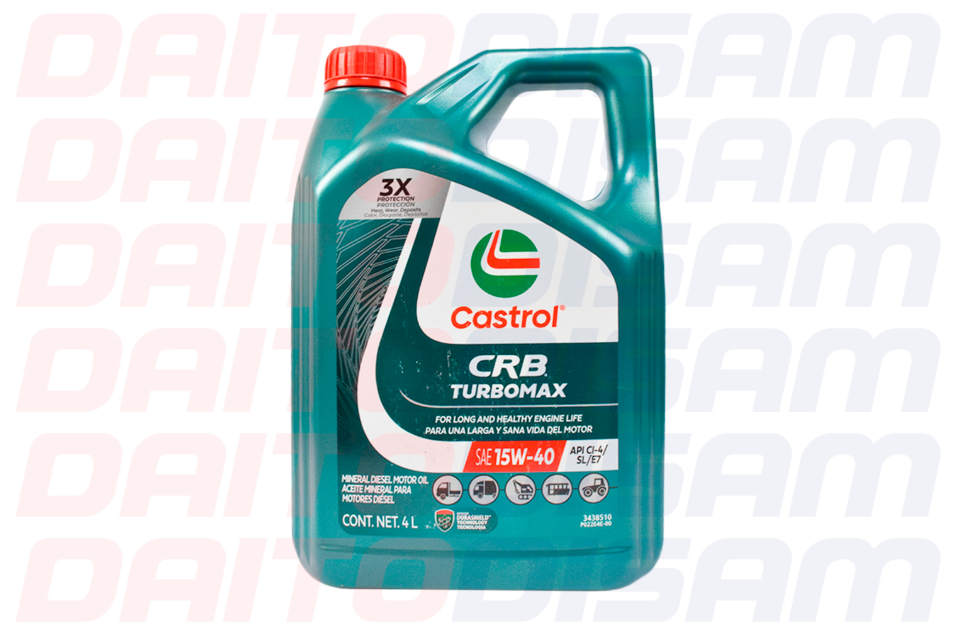 ACEITE CASTROL 15W40 4LTS