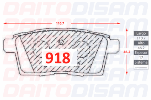 PASTILLAS FRENO TRASERA (918)
