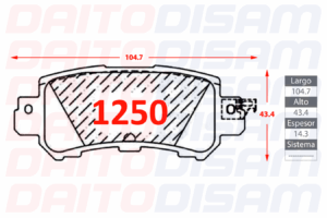 PASTILLAS FRENO TRASERA (1250)