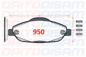 PASTILLAS FRENO DELANTERA (950)