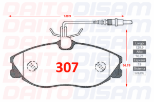 PASTILLAS FRENO DELANTERA (307)