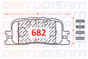 PASTILLAS FRENO TRASERA (682)