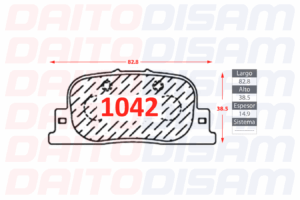 PASTILLAS FRENO TRASERA (1042)