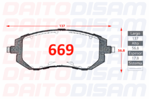 PASTILLAS FRENO DELANTERA (669)