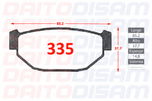 PASTILLAS FRENO TRASERA (335)
