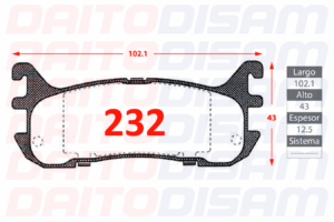 PASTILLAS FRENO TRASERA (232)