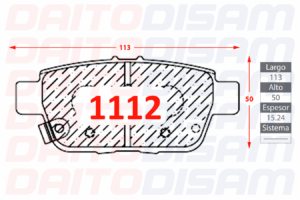 PASTILLAS FRENO TRASERA (1112)