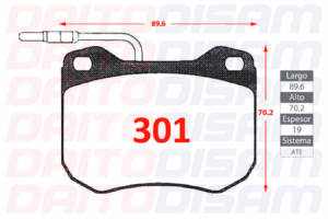 PASTILLAS FRENO DELANTERA (301)
