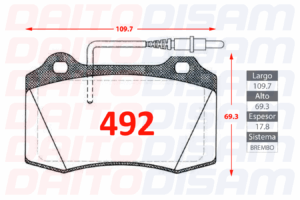 PASTILLAS FRENO TRASERA (542)