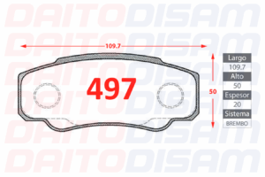 PASTILLAS FRENO TRASERA (497)