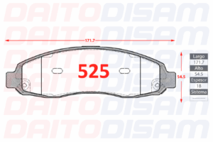 PASTILLAS FRENO DELANTERA (525)