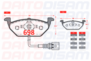 PASTILLAS FRENO DELANTERA (698)
