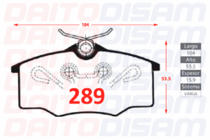 PASTILLAS FRENO DELANTERA (289)