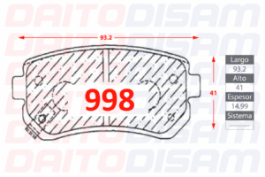 PASTILLAS FRENO TRASERA (1118)
