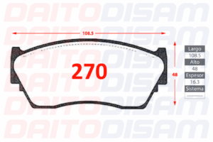 PASTILLAS FRENO DELANTERA (270)