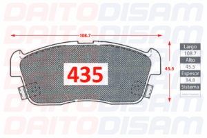 PASTILLAS FRENO DELANTERA (435)