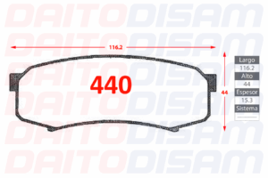 PASTILLAS FRENO TRASERA 2735( 440)