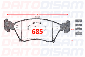 PASTILLAS FRENO DELANTERA (685)