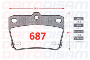PASTILLAS FRENO TRASERA (687)